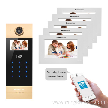 Multiapartment Unlock Doorphone Camera Video Intercom System